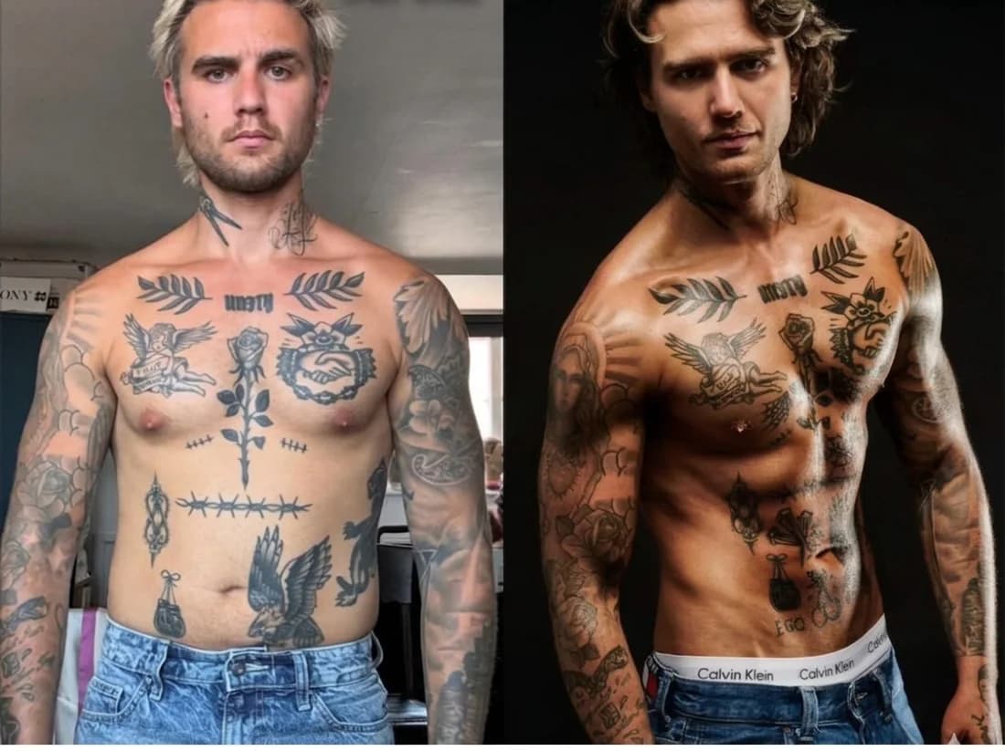 Jack's before and after transformation