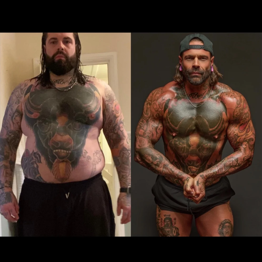 Tom's before and after transformation